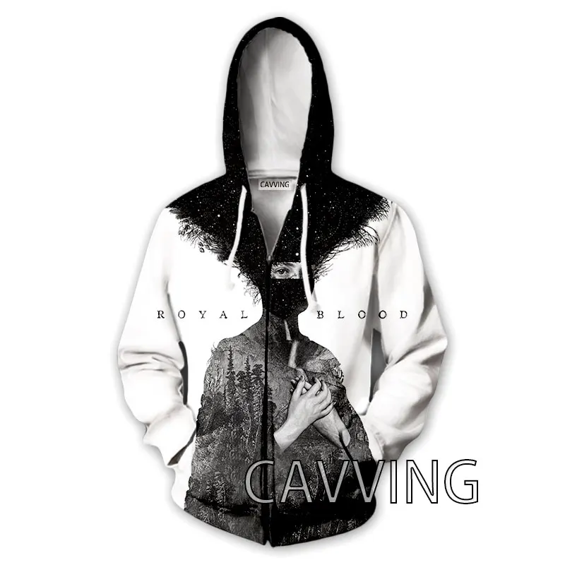 CAVVING 3D Print  Royal Blood  Band  Zipper Hoodies Zip Up Hooded Sweatshirt Harajuku Hoodie Sweatshirts for Men/women