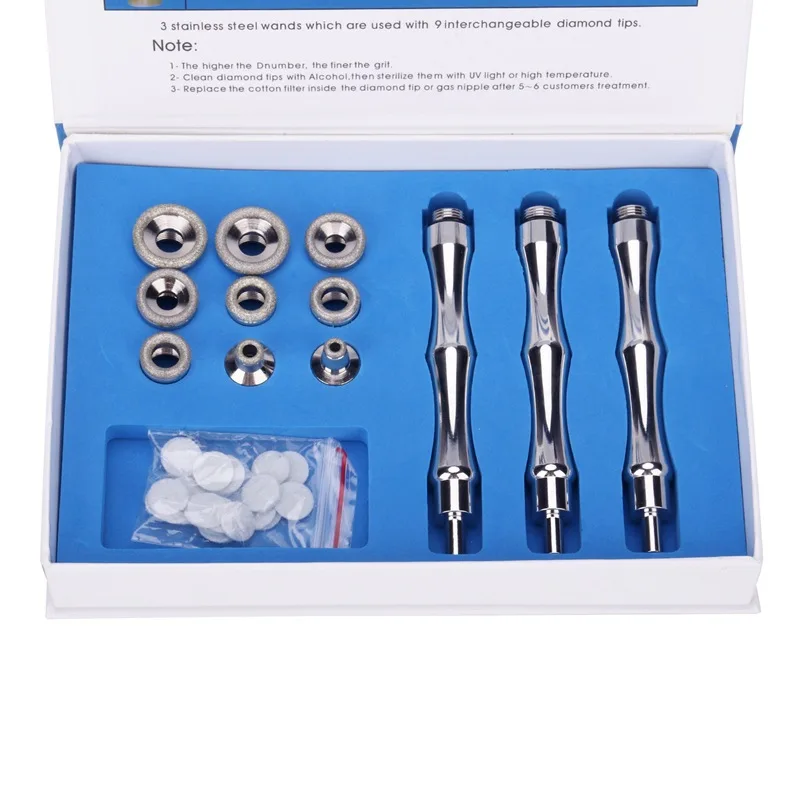 Diamond micro dermabrasion tips handles skin peeling sets beauty tool