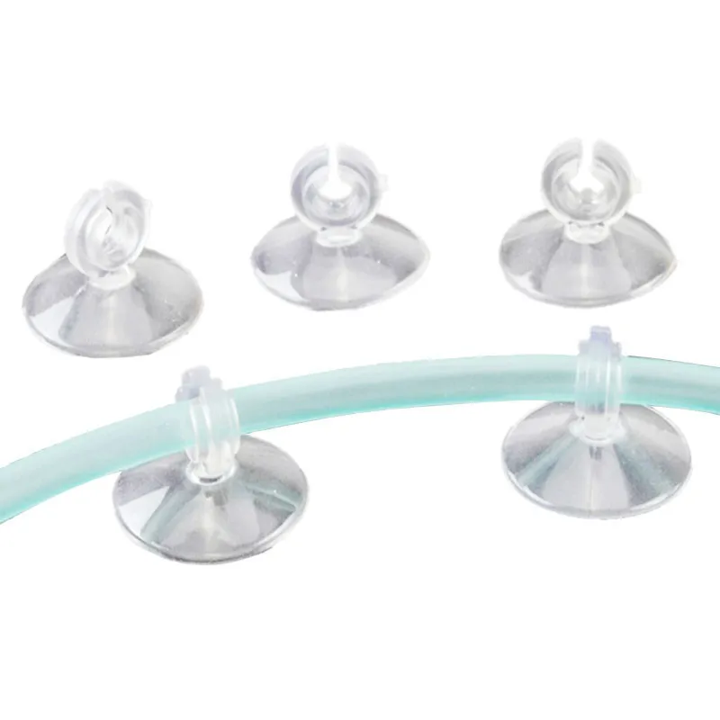 10pcs Plastic Aquarium Sucker Fish Tank Suction Cup Air Line Pipe Tube Wire Holder Used Sucker For Glass Fish Supples