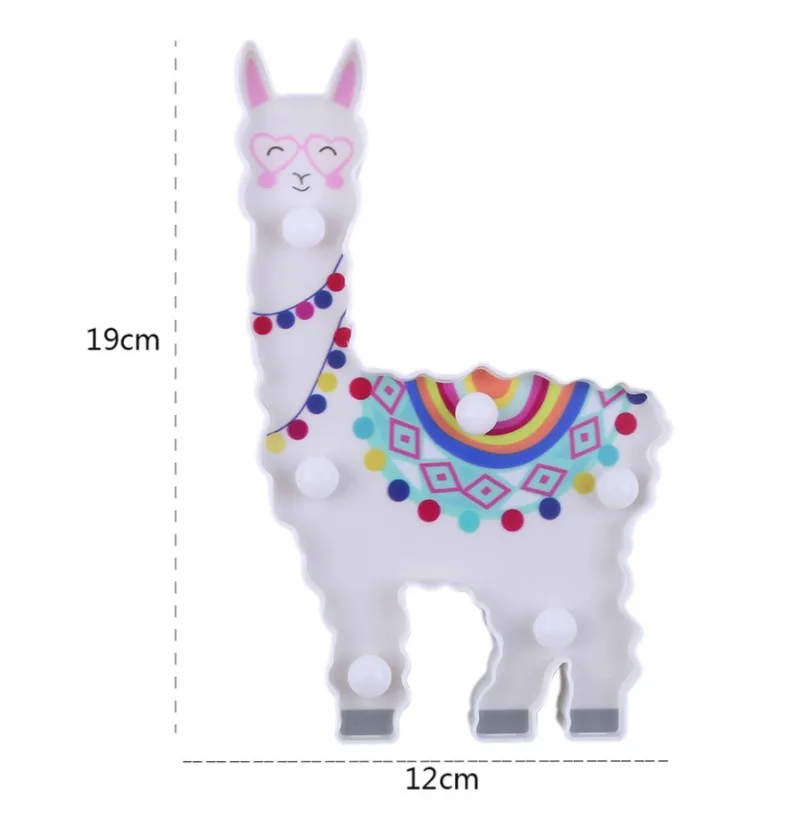 Llama Decor Toys for Kids Wall Decoration Night Lamp for Pregnant Woman, Kids, Baby Shower, Nursery, Battery Operated Nightlight