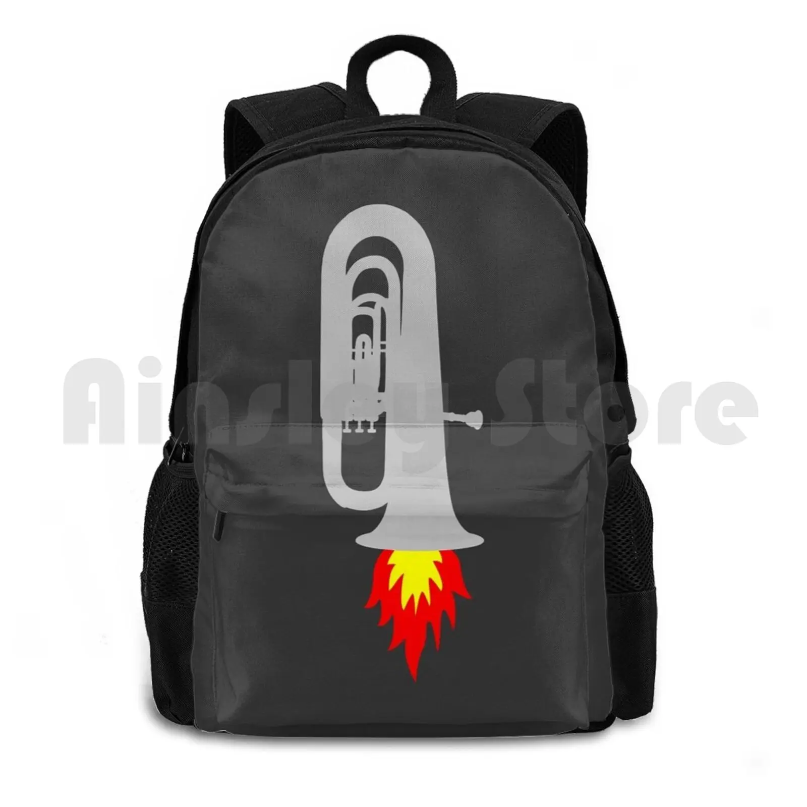 Tuba-Rocket-Funny Marching Band / Concert Band Design Outdoor Hiking Backpack Riding Climbing Sports Bag Tuba Tubist Low Brass