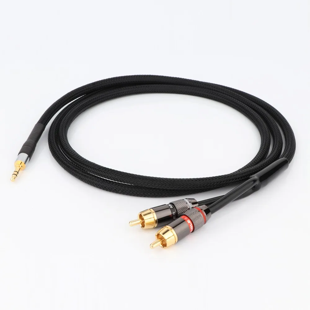 Preffair HiFi 3,5 mm auf 2 Cinch-Stereo-Audiokabel 6N OFC RCA-Audiokabel 3,5 Y-Splitter für Verstärker, Mischer/DJ-Mixer/Heimkino – Detail 5