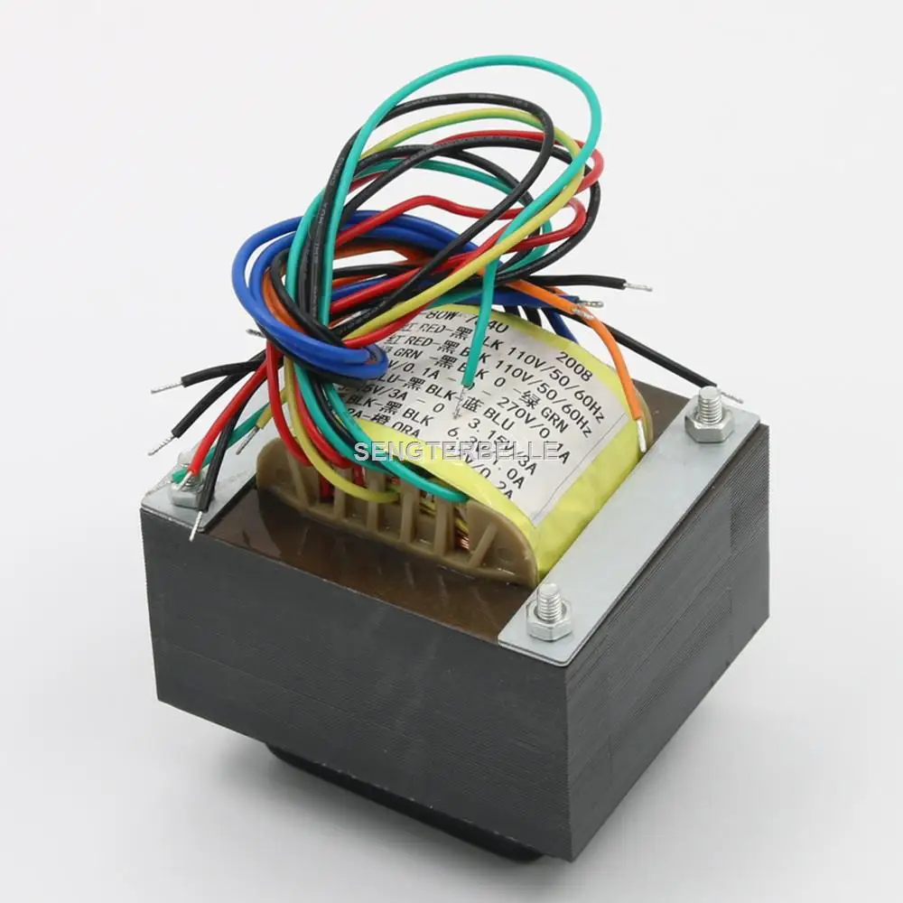 محول أنبوب هاي فاي 80 واط EI-core Sec:270V-0-270V 3.15V-0-3.15V 0-6.3V 0-12V