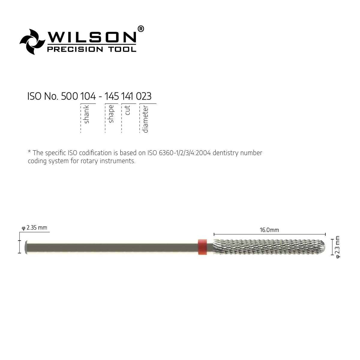 WILSON PRECISION TOOL 5001602-ISO 145 141 023 Tungsten Carbide Burs For Trimming Metal