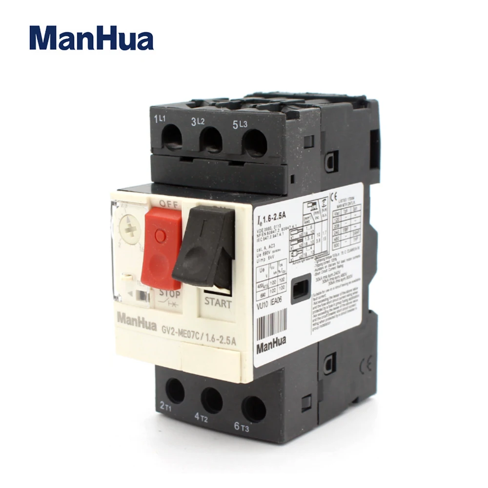 ManHua Motor Control and Protection GV2 ME Series Electric Motor Protection Circuit Breaker Push Button