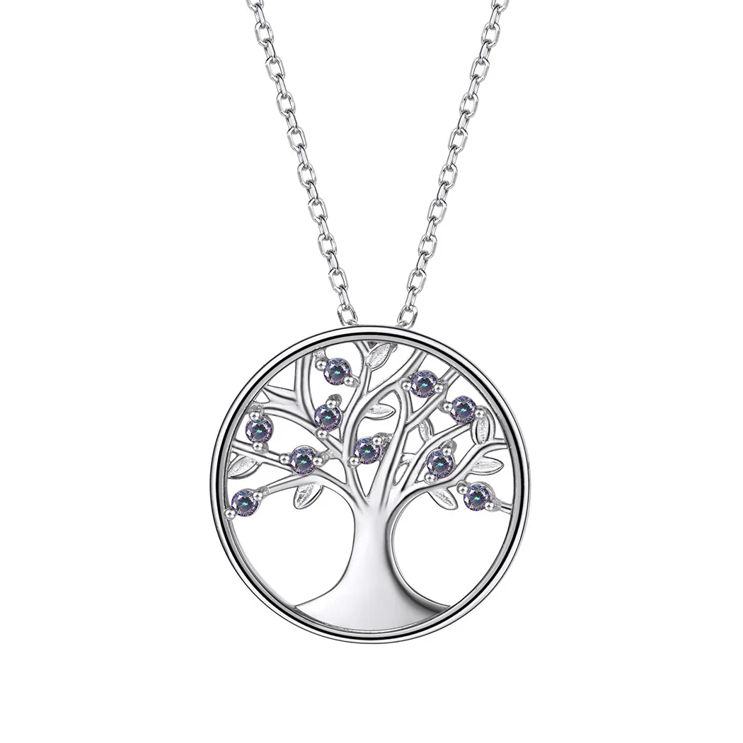 

Collare 925 Sterling Silver Tree Of Life Pendant Valentine's Day Gift Girl's Dainty Jewelry Family Tree Necklace Women P625