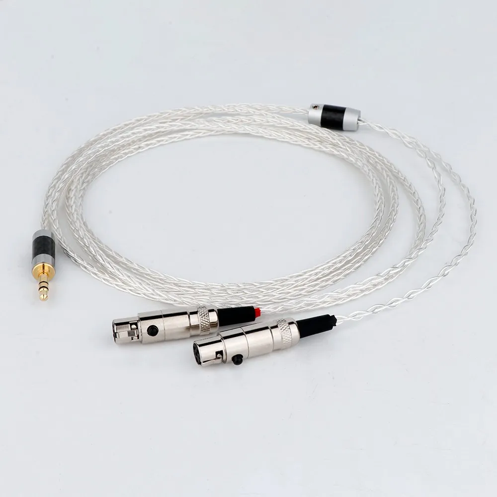 hifi 8Cores OCC Silver Plated Headphone Earphone Cable For Audeze LCD-3 LCD-2 LCD-X LCD-XC LCD-4z LCD-MX4 LCD-GX lcd-24