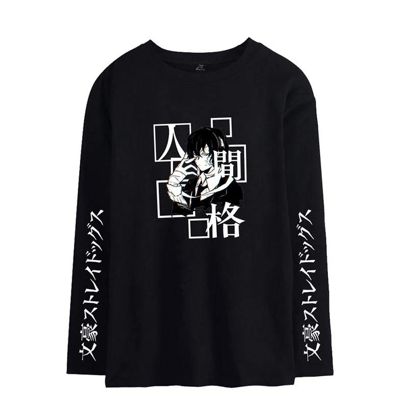 Japanese Harajuku Anime Bungo Stray Dogs T-shirts Fashion Men Women Tee Shirt Tops O-neck Long Sleeve T-shirt Sweatshirt Clothes