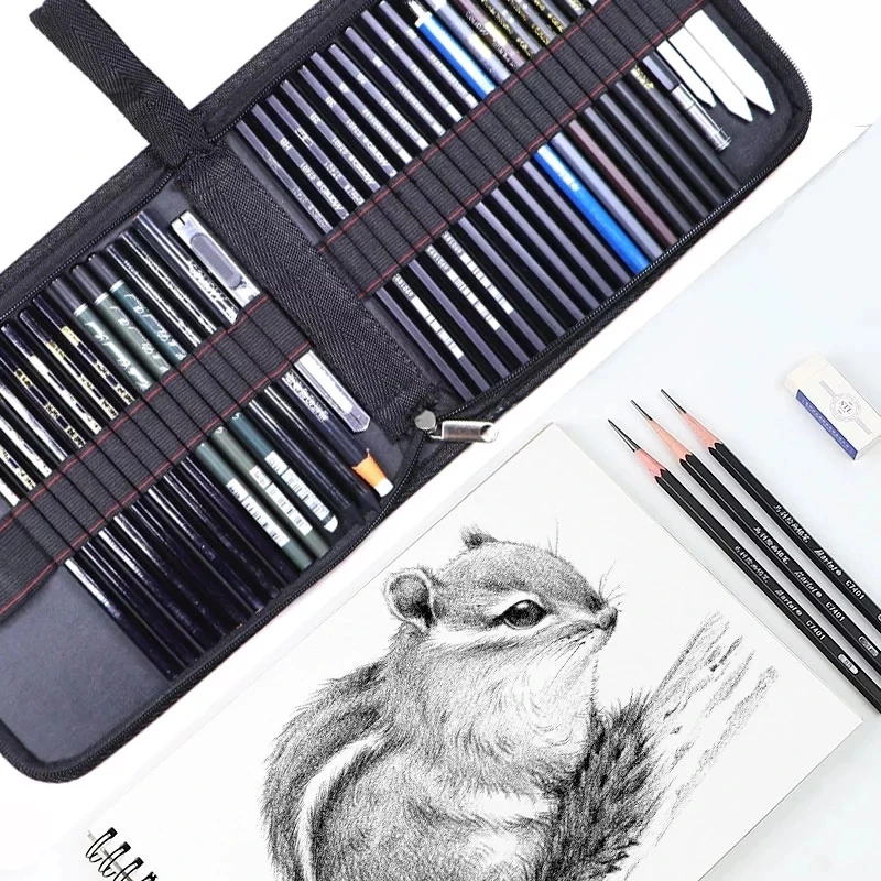 46PCS/SET Color Sketch Pencil Set Outdoor Art Sketch Full Series Professional Set Special Stationery for Learning Drawing