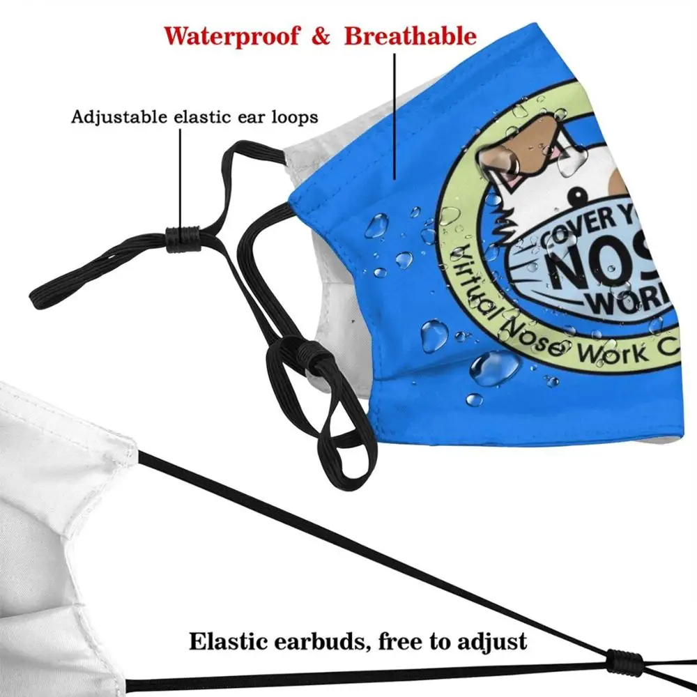 Fall 2020 Virtual Camp Logo Custom Pattern Washable Filter Pm2.5 Adult Kids Mask Nose Work Scent Work Virtual Nose Work Camp