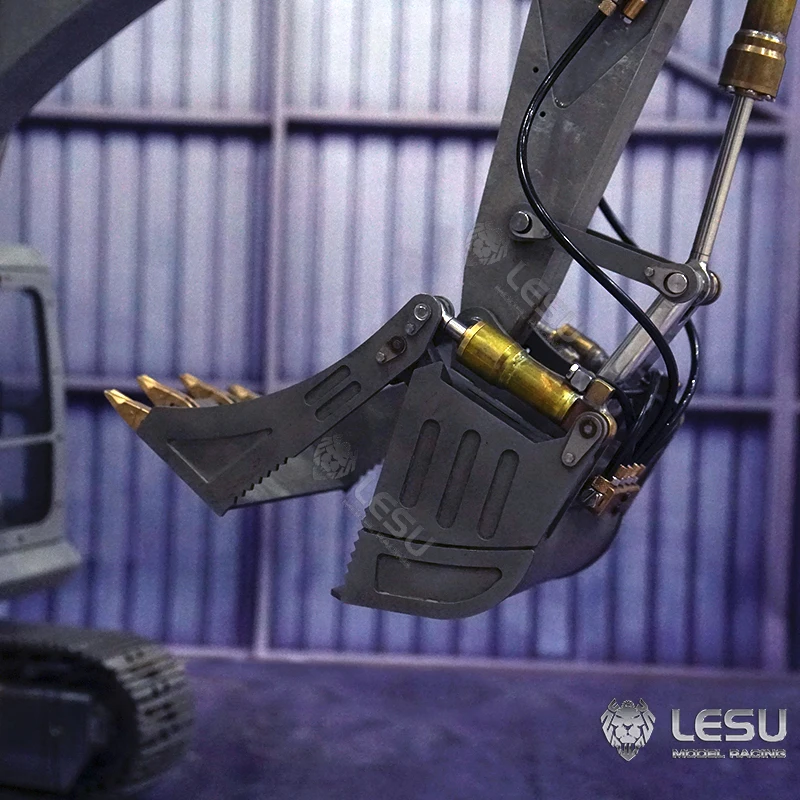 Metall-Eimer, der geöffnet und geschlossen werden kann, für LESU 1/14 RC Hydraulikbagger Ac360 Et30H Et26L Ferngesteuerte Spielzeuge – Detail 6
