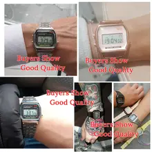 Digital Rose Gold Silver Watch #6