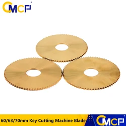 1pc 60/63/70mm 72T/80T Key Cutting Machine Cutter Titanium Coated HSS Circular Saw Blade For Cutting Keys Key Machine Parts