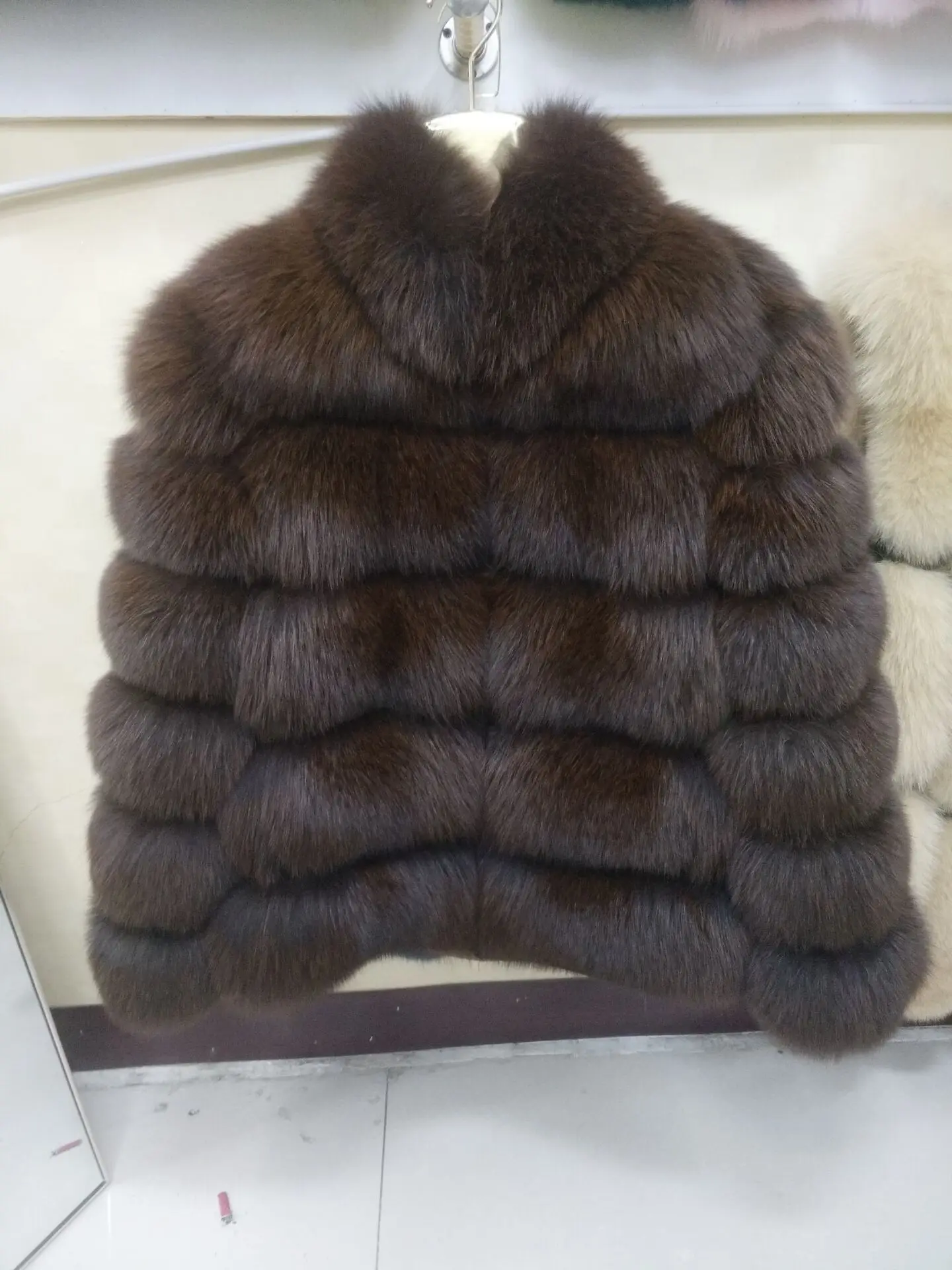 Natural Fox Fur Short Jacket for Women, Warm Casual Coat, European Style, Street Style, Winter Fashion