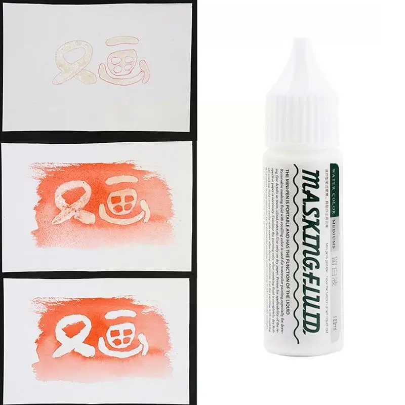 New 1pcs Art Masking Fluid Stay White Pigment Cover Office School Watercolor Stationery Supplies Tube Liquid School Supplies