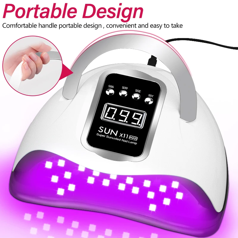 ใหม่ที่มีประสิทธิภาพ66LEDs UV LED เล็บเล็บสำหรับเล็บอะคริลิคเจลสูงความจุ Smart Sensor Manicure เครื่องเล็บเครื่องมือ