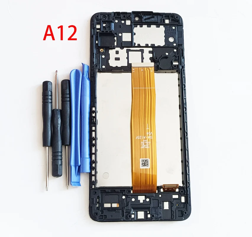 Substituição Do Conjunto Do Digitador Da Tela De Toque, Display LCD, Peças De Reparo Para Samsung Galaxy A12, A125F, A125F, DS, 1Pc