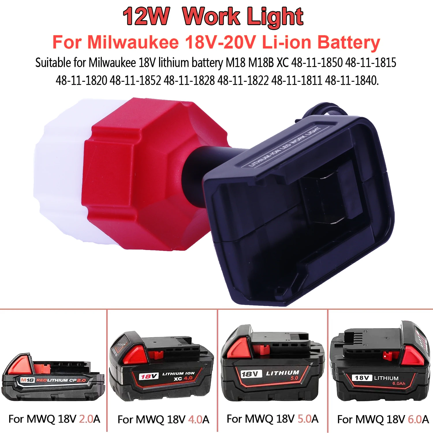 12w e27 luz de mesa para milwaukee 18v &m18 49-24-2371 bateria de lítio lâmpada portátil adequado trabalho interno acampamento ao ar livre