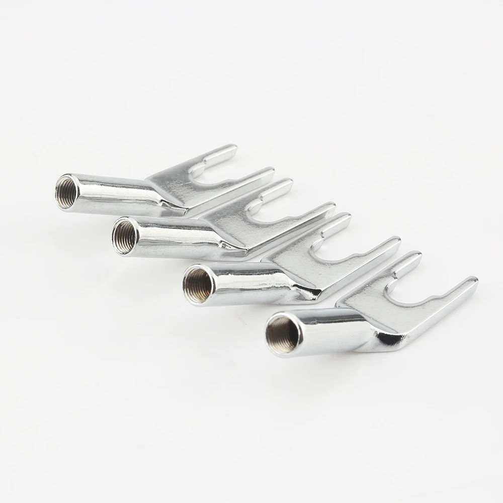 Chất Lượng Cao Audiocrast Mạ Rhodium Spade Adapter Chuối Bộ Chuyển Đổi Để Spade Mạ Rhodium Loa Cáp