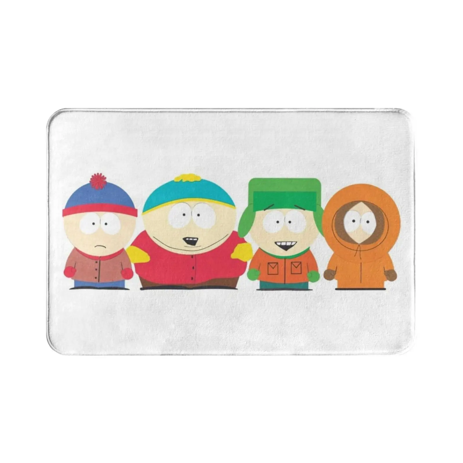 Friendly Faces Carpet Mat Rug Cushion Soft Non-Slip Kyle Eric Cartman Kenny Stan Friendly Faces Everywhere