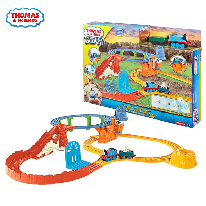 Original Thomas and friends of the dinosaur fossil transport set CDV09 small train track kids gifts children\'s toys