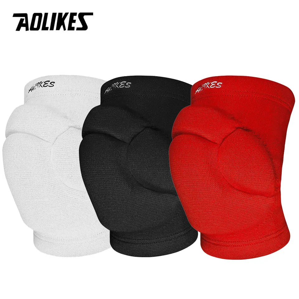 AOLIKES 1 Pair Sports Thickening Knee Pads Volleyball Extreme Sports Kneepad Brace Support Dancing Yoga Elastic Knee Protector