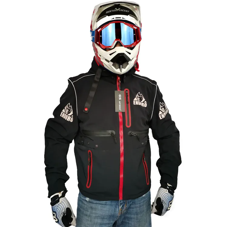 Waterproof Cross-Country Jacket, Soft Case Coat, Motorcycle Rider Racing Jacket, Spring and Autumn, Winter