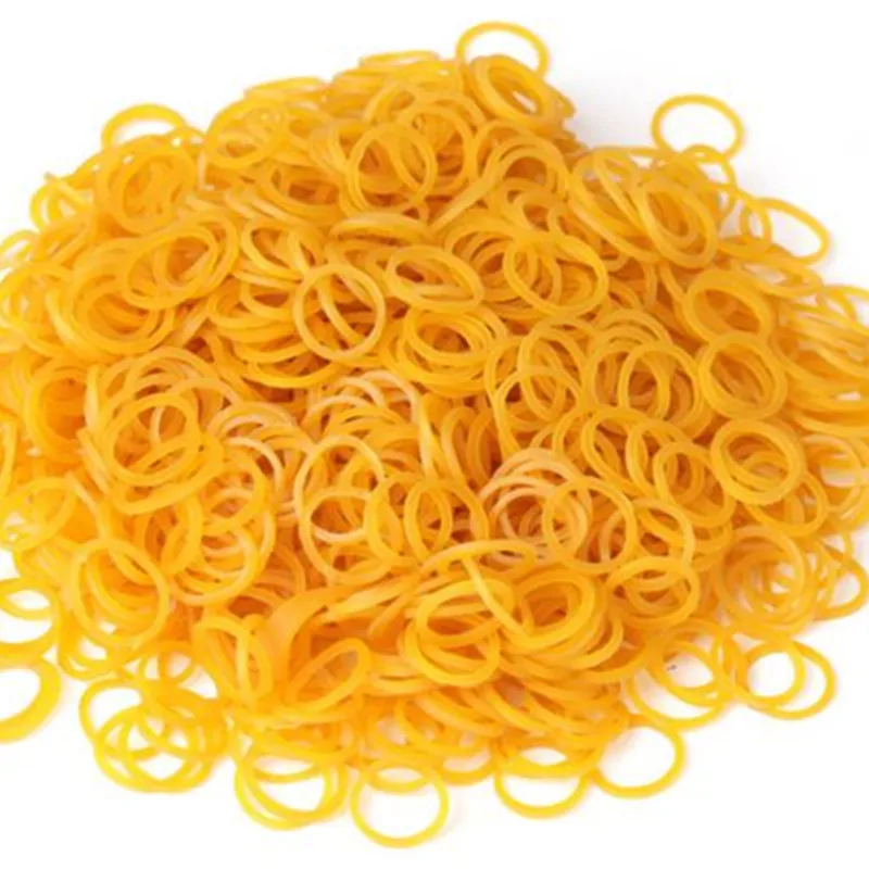 100gDIY Yellow rubber band Grooming Pet Hair Rubber Band Dog Cat Hair Accessories mini latex ring cowhide disposable 2size