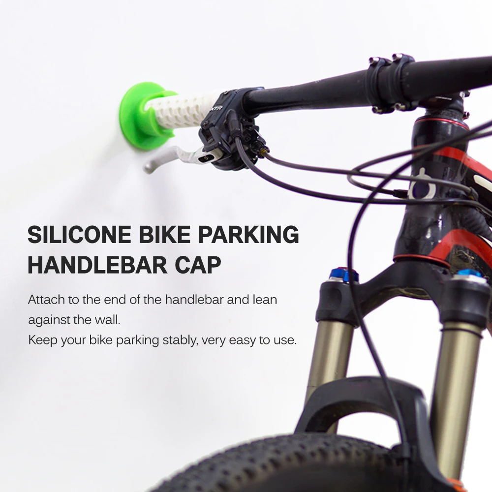 Bicycle Parking Handlebar Cap  Anti-Slip Grip Stand MTB Road Mountain Bike Pure Silicone Gel Durable Wall Parking Racks