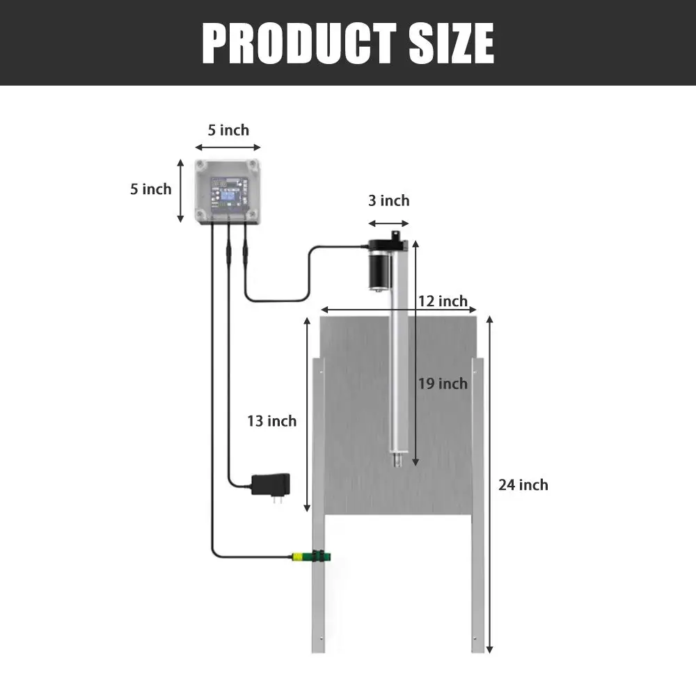 Infrared Chicken Cage Door Opener Controller Motor Chicken Coop Door Automatic Opener Kit with Timing Remote Control Function