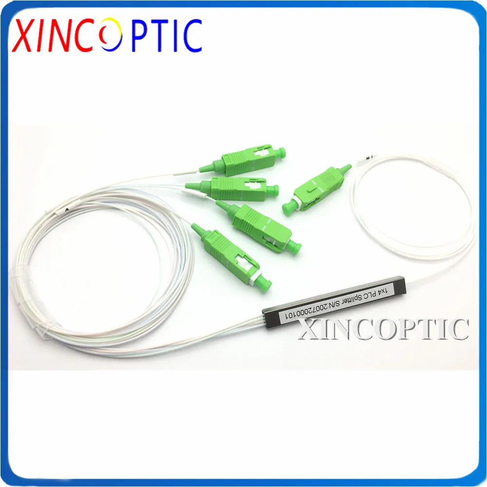 10Pcs 1x2 1x4 1x8 LC ST FC SC APC 0.5M 1.5M 1M 0.9mm Blockless FTTH Fiber Optic PLC Splitter Steel Tube Cable Coupler