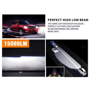 Hlxg-Luzes de nevoeiro do carro com microplaqueta de Samsung CSP, lâmpada LED, H4, H7, 4 lados, 9005, HB3, LED, H11, H8, H1, 15000LM, 80W, 6500k 8 principais vendas lâmpada led automotivo - №5