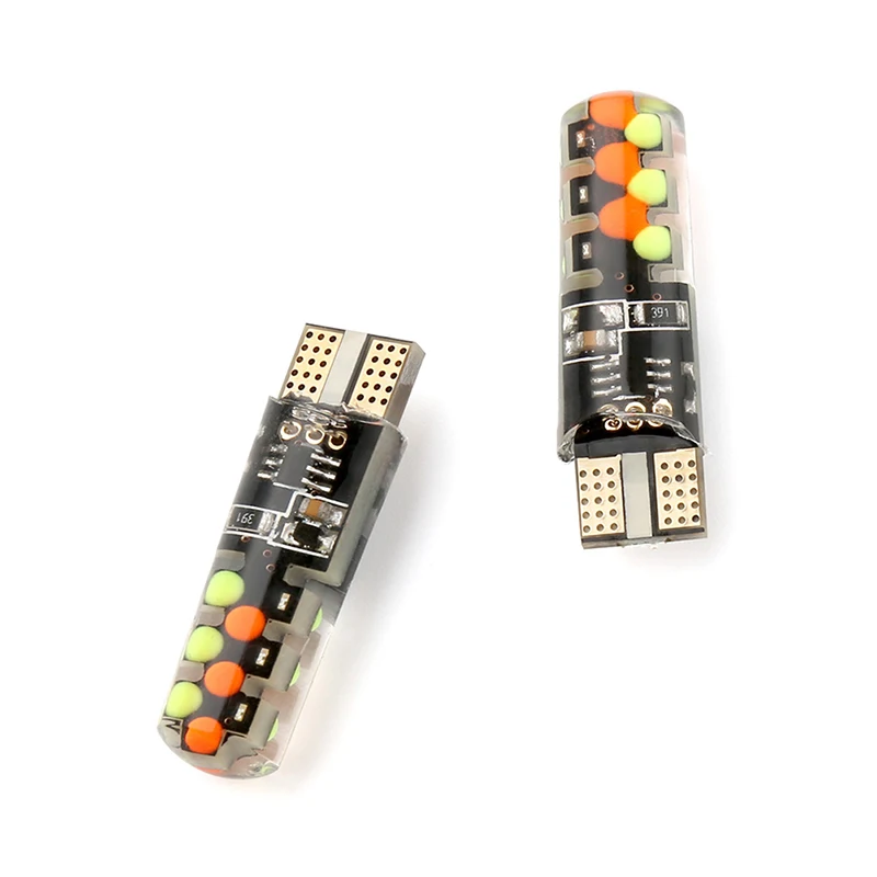 

2pcs T10 COB RGB LED 6SMD Car Wedge Side Multicolor Light Bulbs Remote Contro