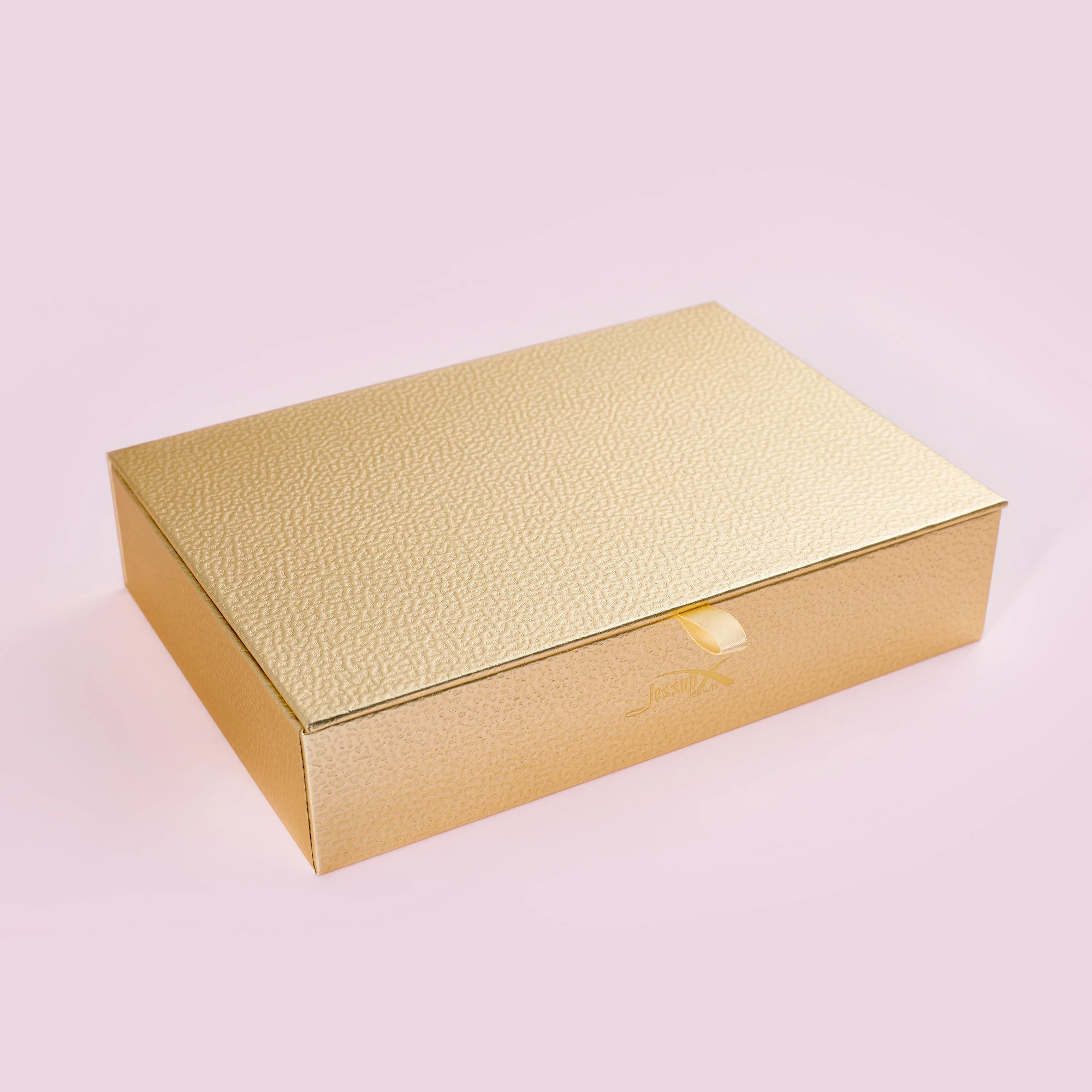 Jessup Storage Box Light Golden Cosmetics Box Laminated Paper Set for Women Makeup Accessories Tools Travel Beauty Boxes