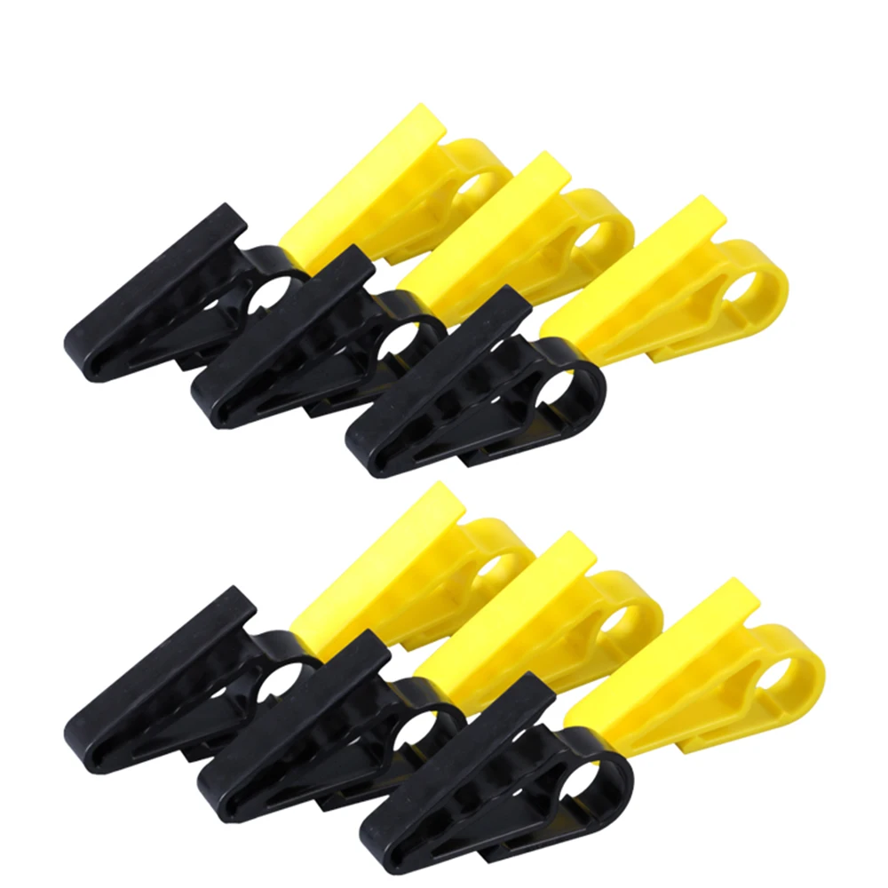 5 Pcs Yellow Plastic Golfer Cigars Cigarette Holder Clips Portable Bottle Golf Clamp Accessories Golf Training Aids