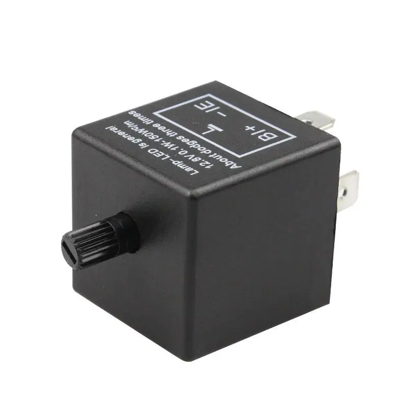 Clignotant LED universel pour voiture et moto, fréquence réglable électronique, clignotant, citations de clignotant, 12V, 3 broches