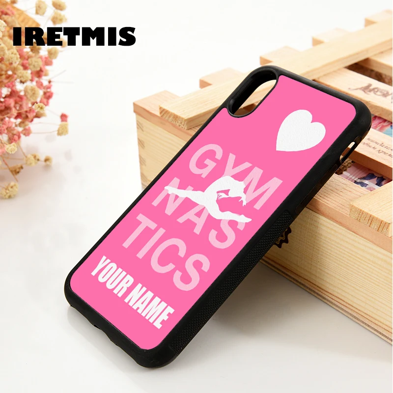 Iretmis 5 5S SE 6 6S Soft TPU Silicone Rubber phone case cover for iPhone 7 8 plus X Xs 11 Pro Max XR Personalized Gymnastics