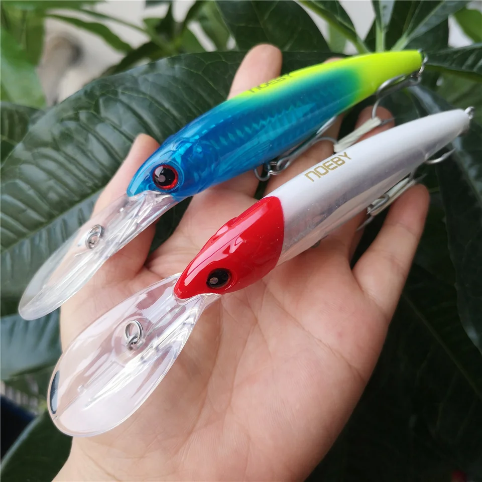 Noeby 2pcs Fishing Lure 120mm/32g Floating 0-5m Trolling Super minnow  Hard Bait