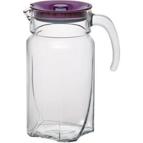 Jug Purple Water Jug With Lid Water Bottle, Musluklu Lemonade, Glass Teapot, Beverage Dispenser Musluklu Lemonade 2l