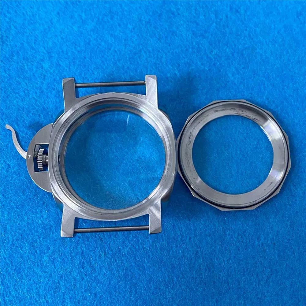 44mm Watch Case for ETA 6497/6498 316 Stainless Steel Shell Cover for ST3600/ST3620 series Manual Winding Mechanical Movement