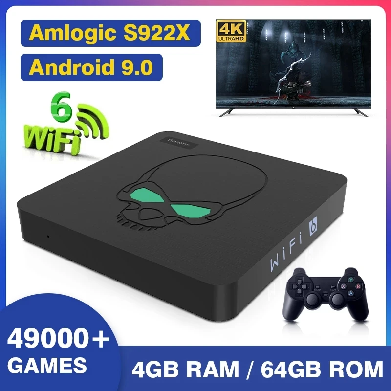 Beelink-Retro Video Game Consoles, Super Console X King, 49000 + Games, S922X, WiFi 6