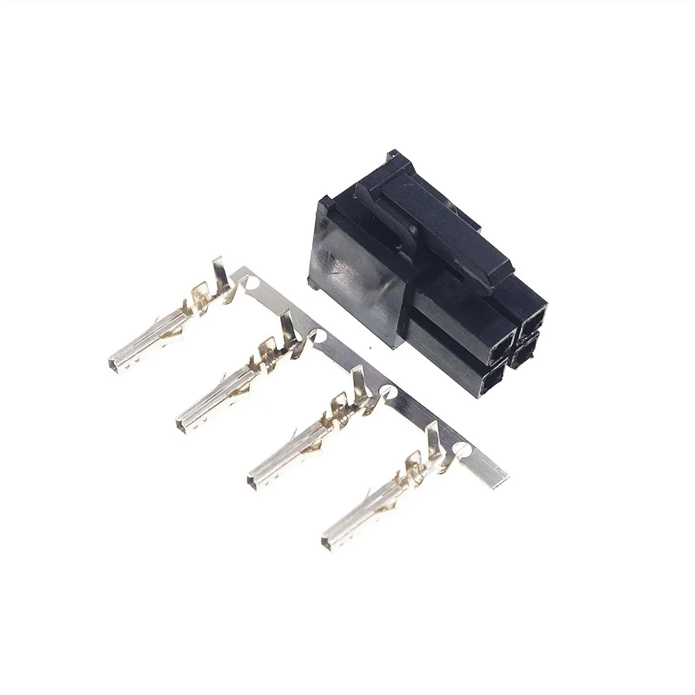 5 50 Sets 4.2 mm 4 PIN Receptacle Housing PC computer EPS CPU ATX 4Pin 2x2 P Power Connector Shell Crimp Terminal Contact Pin