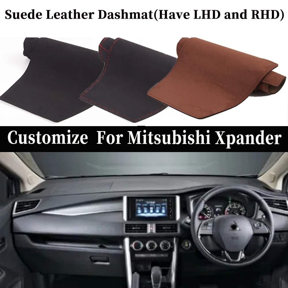 

Accessories Car-styling Suede Leather Dashmat Dashboard Cover Dash Mat Carpet For Mitsubishi Xpander Cross 2017 2018 2019 2021