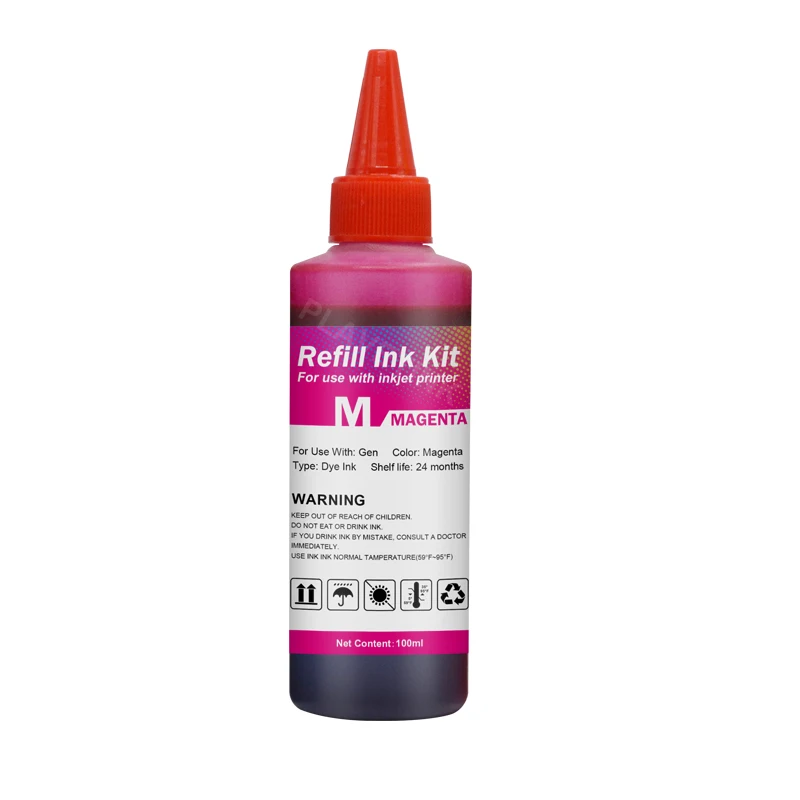 Imagem -04 - Kit de Recarga de Tinta Corante para Impressora Cartucho de Tinta Ciss 100ml Cores para hp 903 904 905 hp Officejet Pro 6950 6956 6960 6970