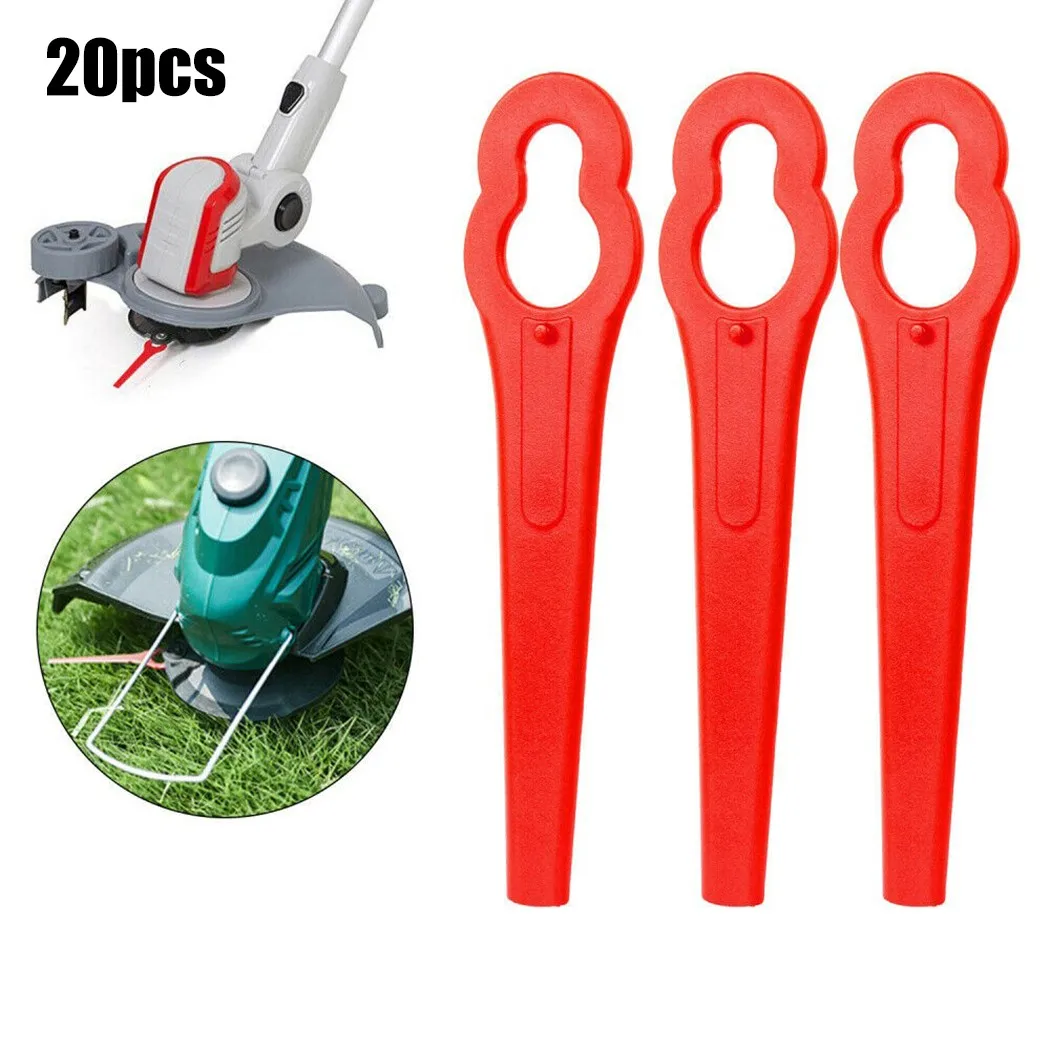 20pc Plastic Blades For Einhell Akku GE-CT 18 Li Cordless Strimmer Grass Trimmer Precise Cutting Garden Power Tool Accessories