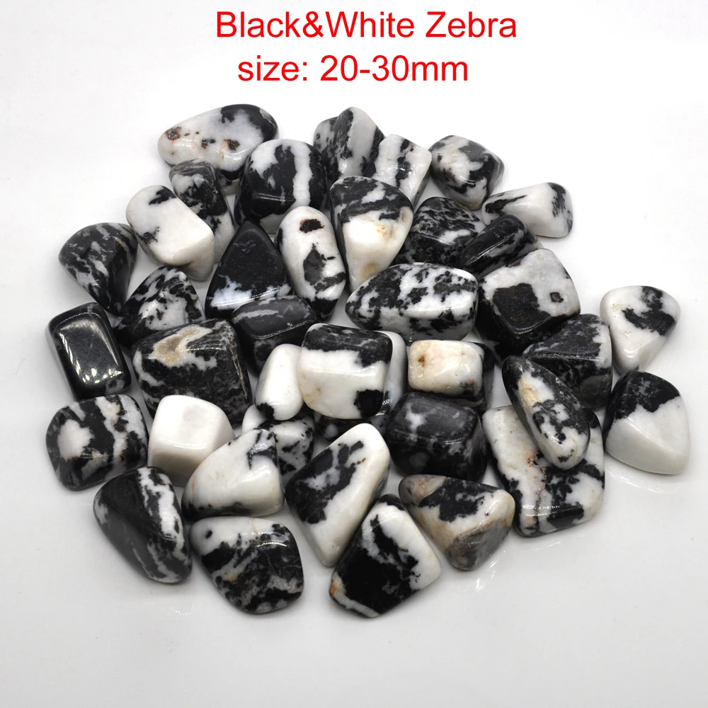 Natural Black&White Zebra Tumbled Stones Bulk Healing Crystals Reiki Polished Gemstones Raw Aquarium Decor Minerals Collection