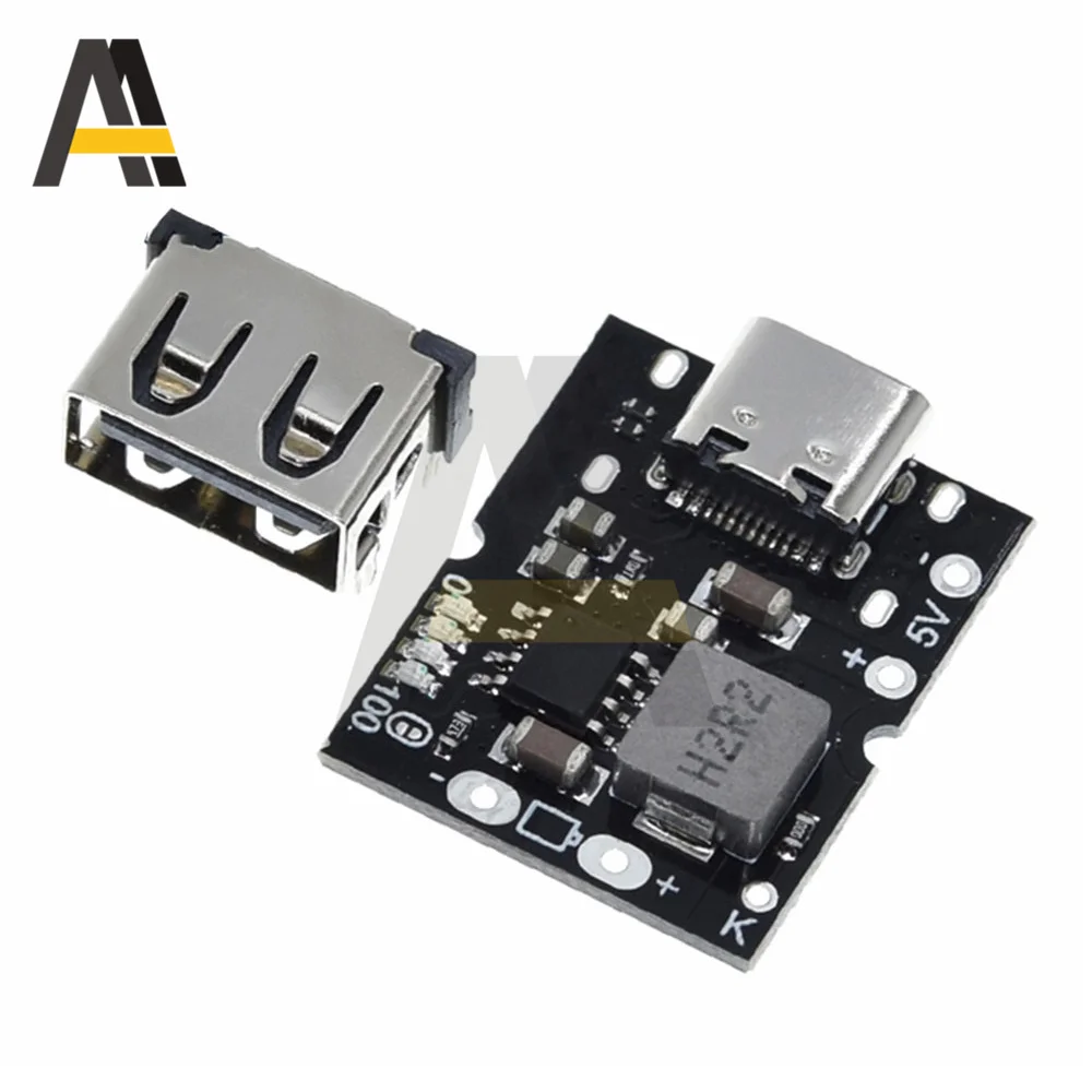 Lithium Battery Charge Discharge Boost Module Type-C / Micro USB 3.7V 5V 1A 2A Boost Converter Step-Up Power Board