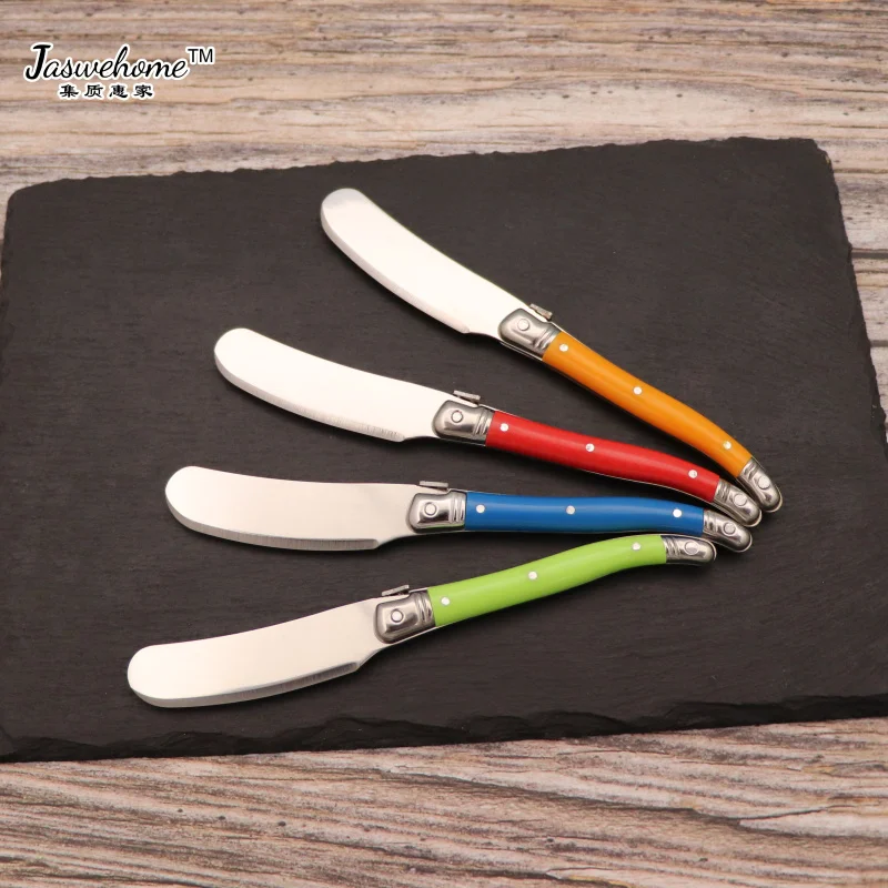 4Pcs/6Pcs Laguiole Stainless Steel Butter Knife Cheese Butter Jam Spatula Child Kid Sandwich Cheese Slicer Cheese Spreader