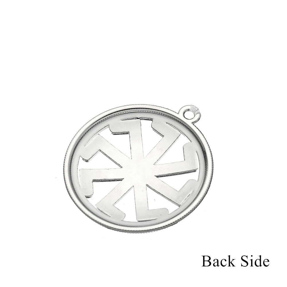 Dawapara Slawisches Kolovrat-Symbol Anhänger Klassische Ethnische Vintage DIY Charms für Frauen Zubehör Metallanhänger Schmuck – Detail 6