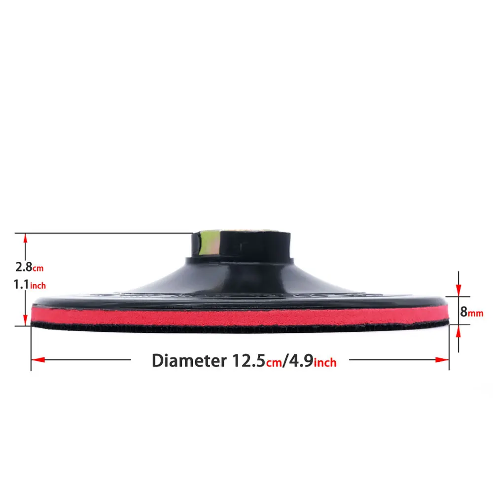 5 Inch 125mm Backer Pads Kunststoff Haken & Loop Sichern Pads M14 & 5/8 ”-11 Gewinde Schleif werkzeug Polieren Disc Halter